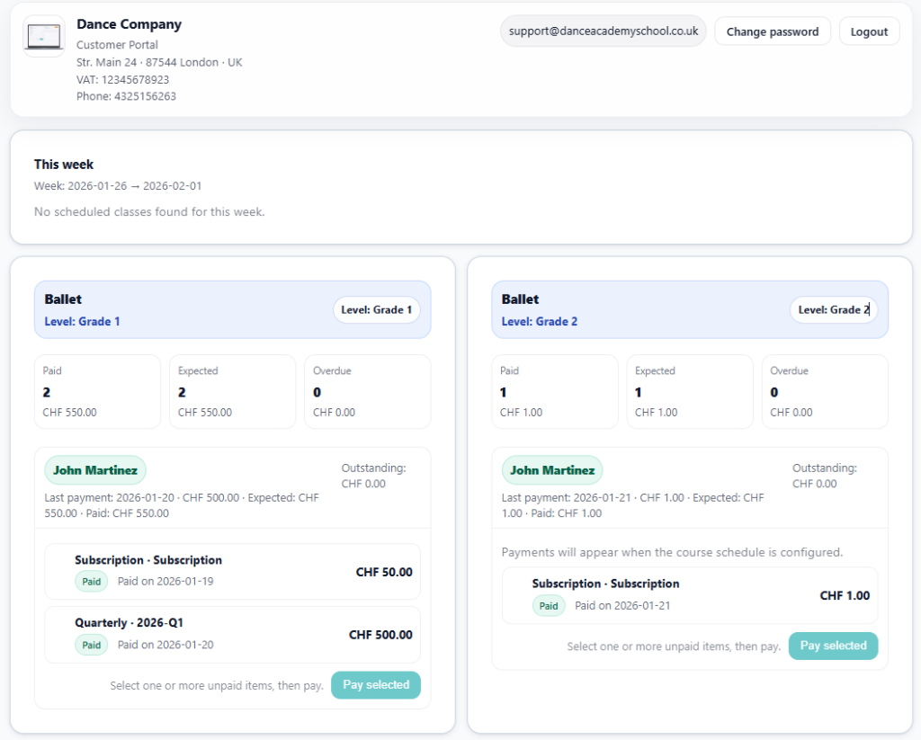 customer portal