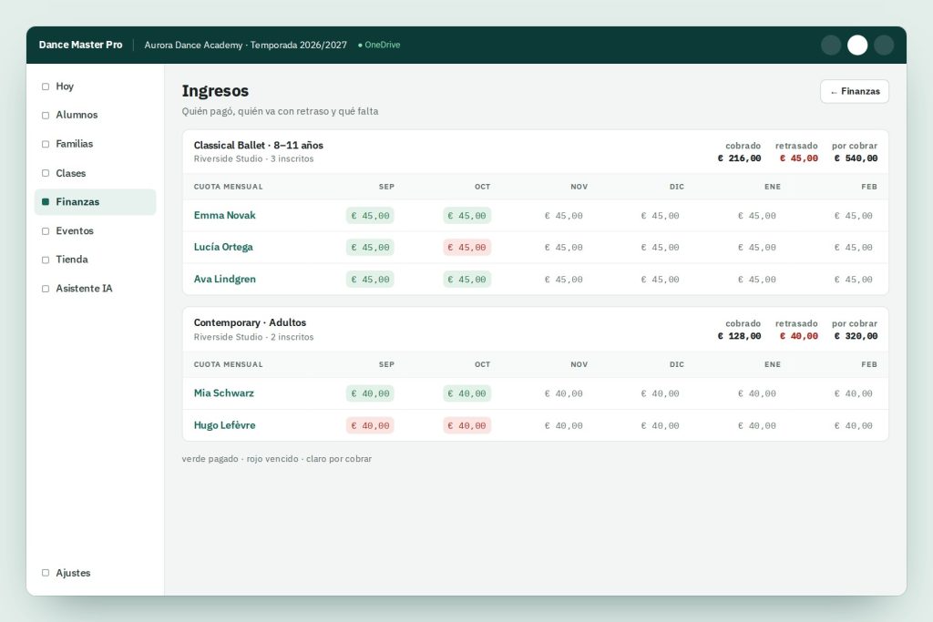 Screenshot of the invoice creation module showing invoice details